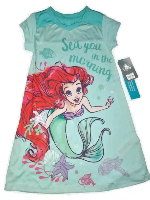 Disney Negozio Ariel Camicia da Notte Mare Voi Nel da Giorno Misura 5/6