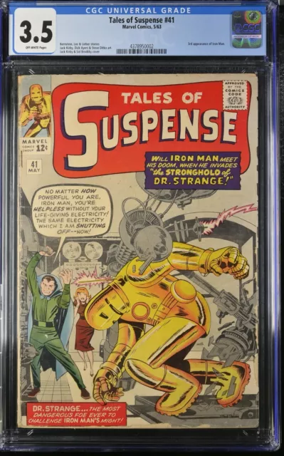 Marvel Tales of Suspense #41 🌜 CGC 3.5 OW🌛 3rd Appearance Iron Man 1963