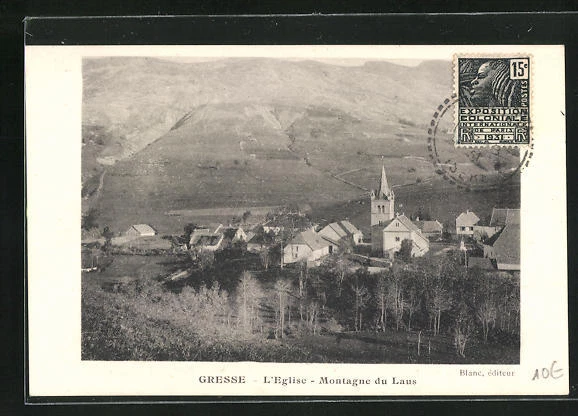CPA Gresse, L´Eglise, Montagne du Laus 1931