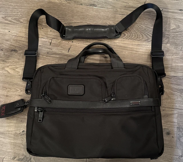 Tumi Alpha Ballistic Nylon Expandable Organizer Laptop Briefcase Bag Shoulder