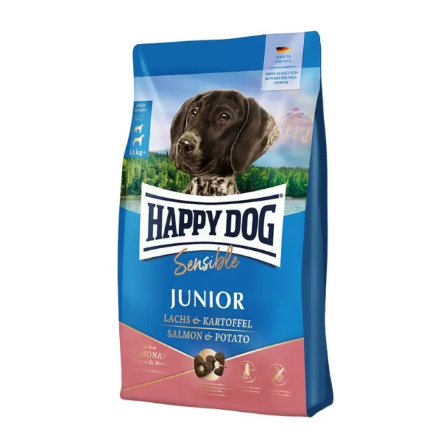 Salmón y patata Happy Dog Sensible Junior 2 x 4 kg (8,74 €/kg)