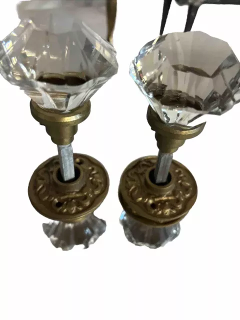 Cristal Door Knobs  Antique