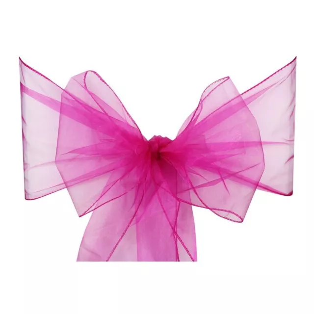 10pcs Organza Chair Tie Sashes Wider Fuller Sash Bows Wedding Event Decorations