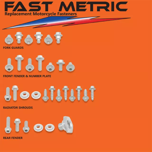 KTM 525 EXC MXC SX XC Plastics & Body Bolt Kits-EVERY Fastener U need-GUARANTEED