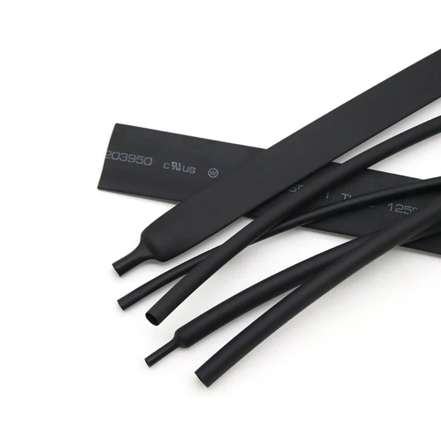 Black Heat Shrink Tubing 1.5mm - 50mm Cable Heatshrink Sleeving Car 3:1 Ratio