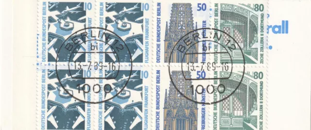 Berlin Markenheftchen MH 14 OZ, gestempelt - Sehenswürdigkeiten, 1989