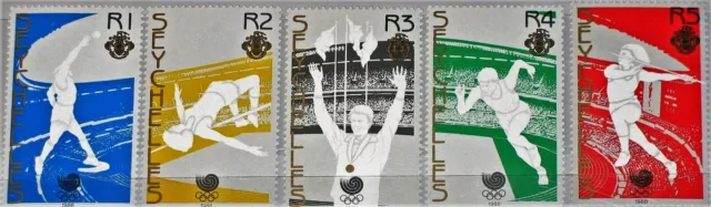 SEYCHELLES SEYCHELLEN 1988 661-65 642-46 Olympics Seoul Shot put Javelin MNH