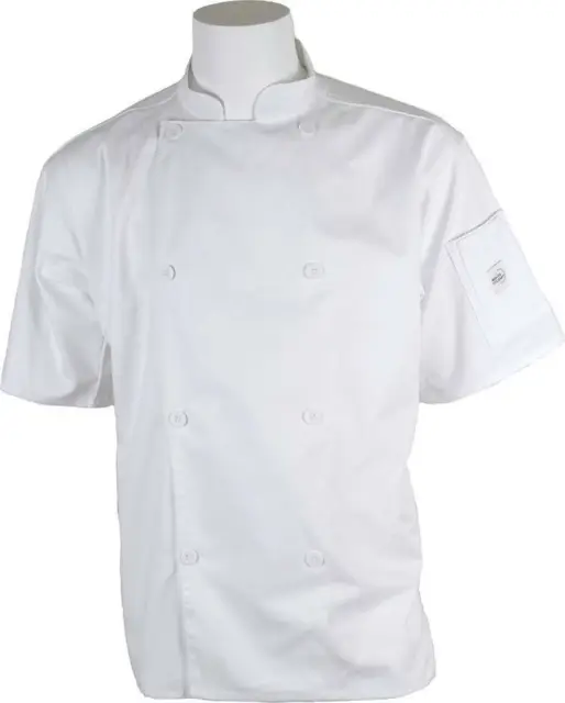 Mercer Genesis Cutlery Short-Sleeved Chef Jacket (White) | 5XL
