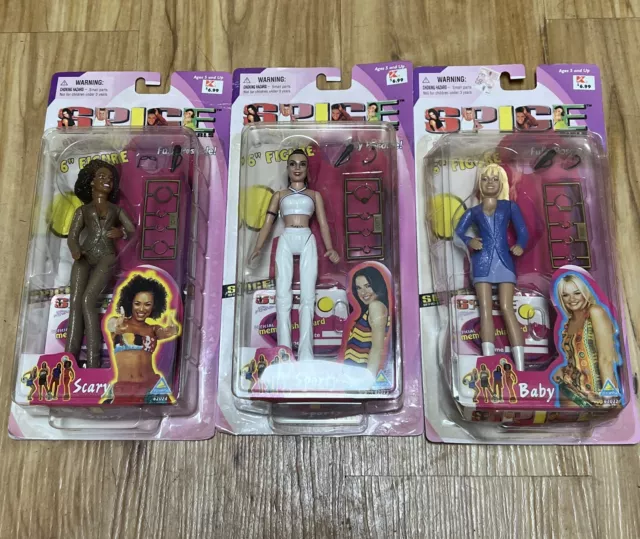 Spice Girls 6” Figures Set of 3 - Baby, Sporty, Scary Toymax Vintage 1998