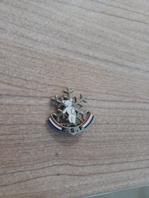 Broche De Ski / Flocon Esf Ourson Jardin D'enfants / Insigne Medaille