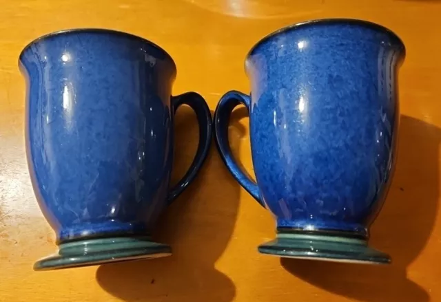 2x Vintage Denby Imperial Blue Footed Mug 2