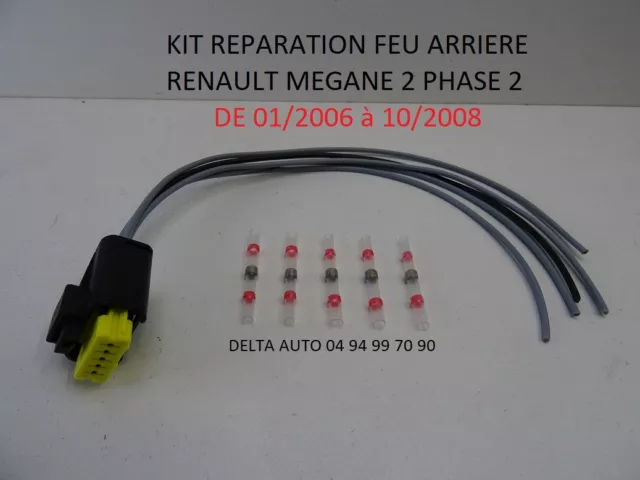 Kit De Réparation Connecteur Platine Feu Arrière Pour Renault Mégane 2 Phase 1 - Neuf, Compatible Gauche/droite