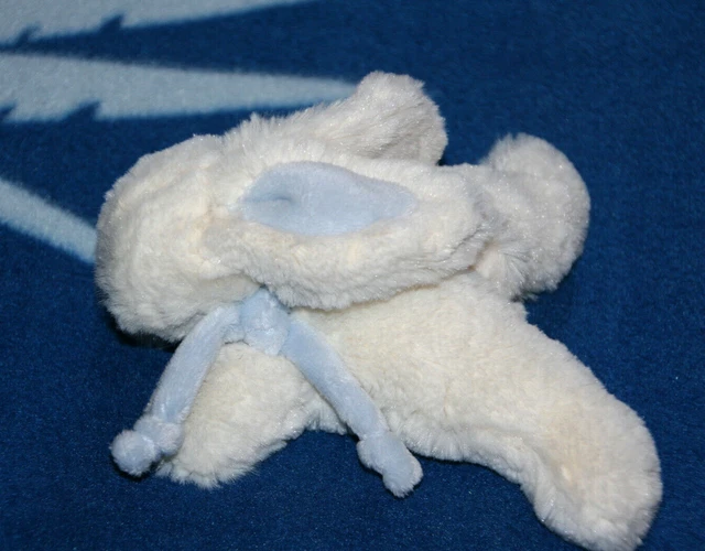 Jacadi Idem Doudou Et Compagnie Lapin Bonbon Pm Blanc Bleu Echarpe Bleu Kom9