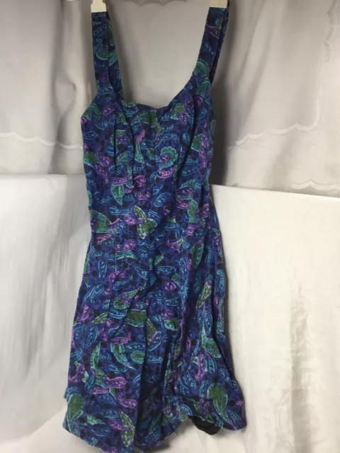 Vintage Rose Marie Reid Paisley Fabric Swimsuit Skorts