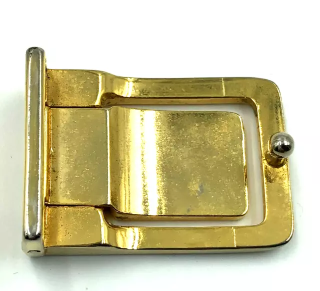 Belt Buckle Men's Silver & Gold Toned One Piece 3