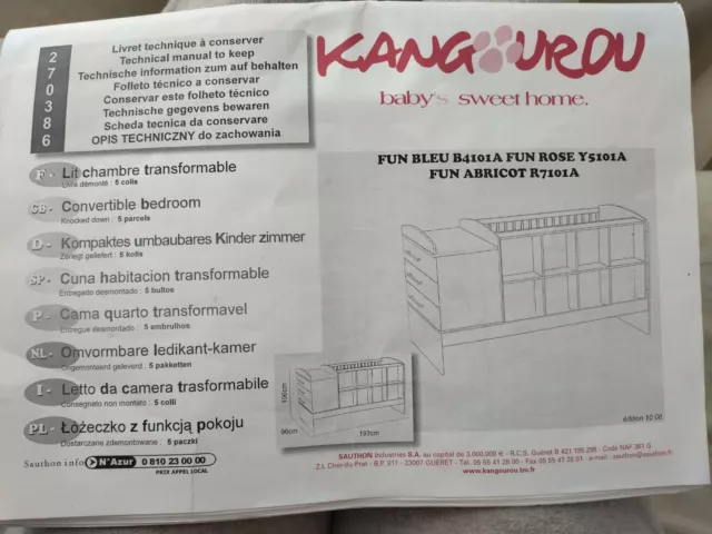 Chambre enfant évolutive Sauthon abricot  9