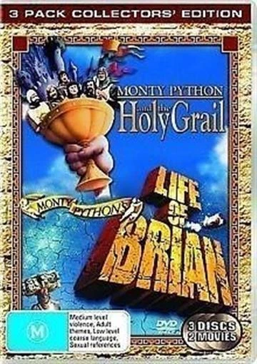 MONTY PYTHON AND THE HOLY GRAIL/LIFE OF BRIAN John Cleese 3DVD NEW $29. ...