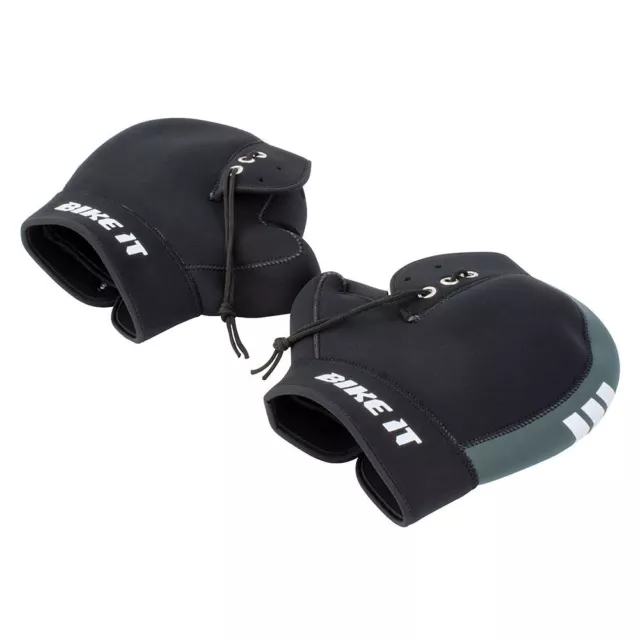 Bike It Motorcycle Motorbike Waterproof Handlebar Muffs – Black