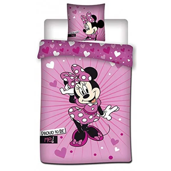 Minnie Mouse Pink - Parure de Lit Enfant - Housse de Couette