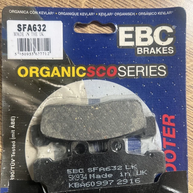 Fits YAMAHA CYGNUS NXC125 / YW125 / SYM SB250 FRONT BRAKE DISC PAD - EBC SFA632