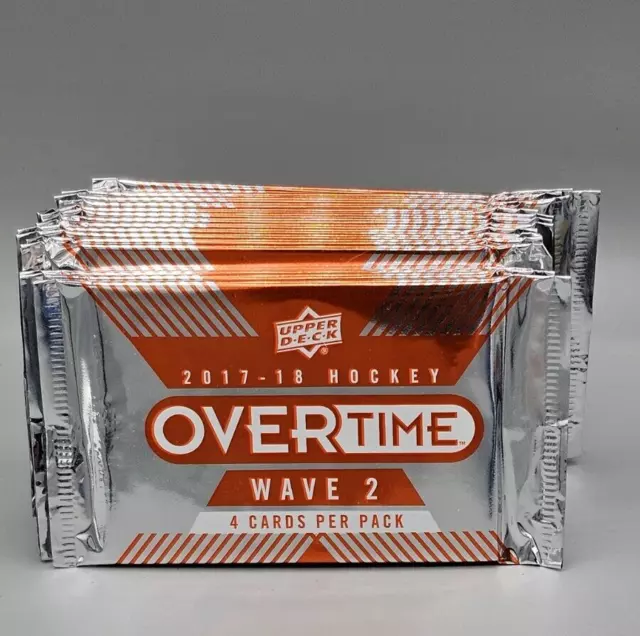 2017-18 Upper Deck OVERTIME Hockey WAVE 2 PREORDER EXC Factory Sealed Hobby Pack