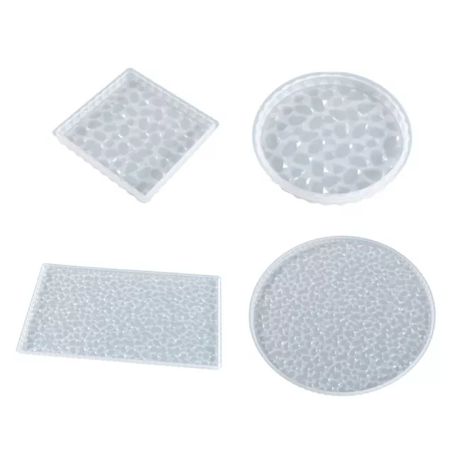 Coaster Silicone Mold with Diamond Agate Coaster Mold Epoxy Resin Casting Molds