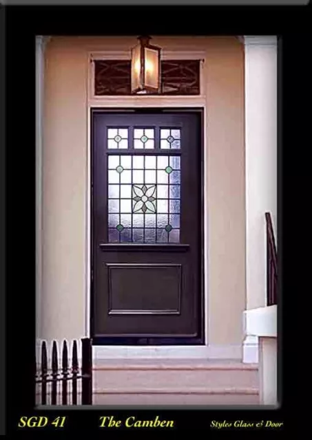 Victoria Exterior Front Door  Solid wood  & Stained glass panels