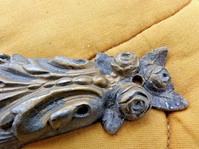 Ancienne applique murale  Art-Nouveau en bronze-décor louis XVI-Tulipe  blanche 9