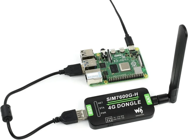 SIM7600G-H 4G DONGLE, with Antenna, Compatible with Windows/Linux EUR ...