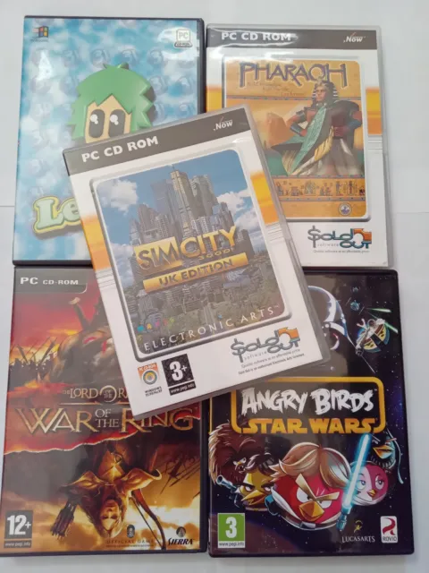5x pc cd rom games bundle free postage