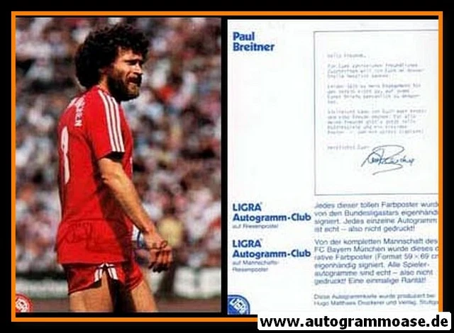Carte De Football Collector 1978 'L'Arrière Latéral' - Paul Breitner, Éditions Rencontre