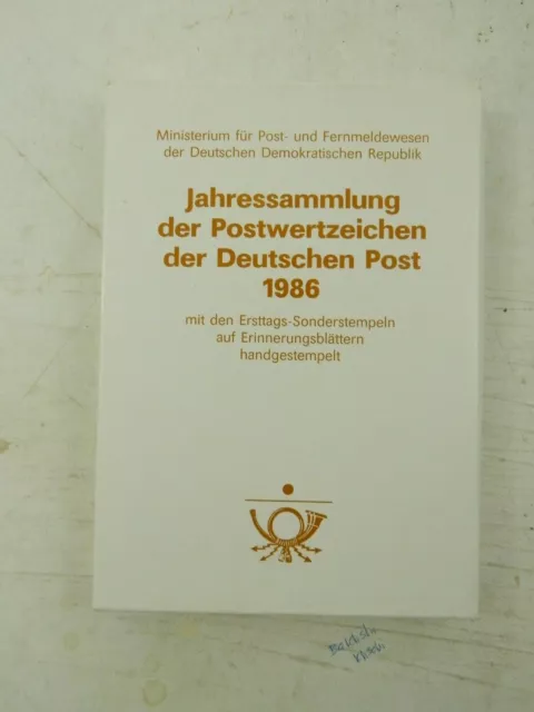 Briefmarken DDR Postwertzeichen der Deutschen Post 1986 handgestempelt L-1005