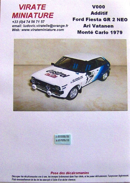 Autocollants Décalcomanies Alfa Sud Ti Rallye Monte-Carlo 1981 Pierre Pagani - Échelle 1/43