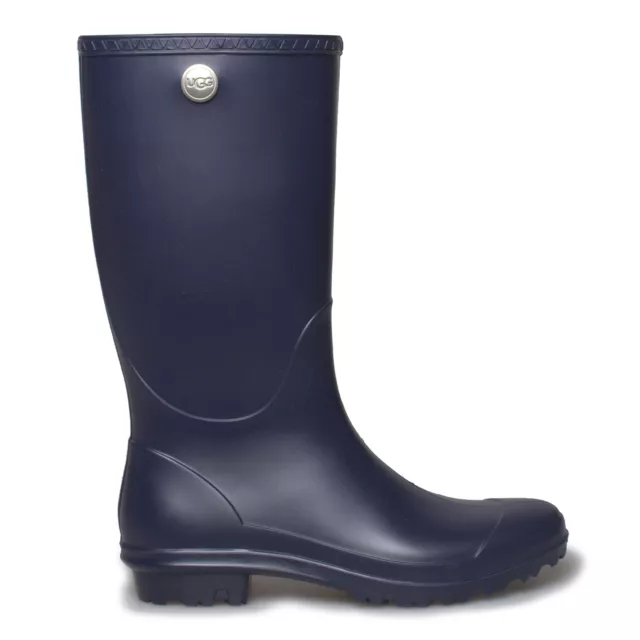 Ugg Shelby Matte Navy Rubber Shearling Tall Rainboots Women's Size Us 10 New