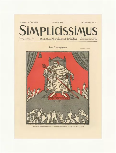 Titelseite der Nummer 11 von 1919 Erich Schilling Clemenceau Simplicissimus 1228