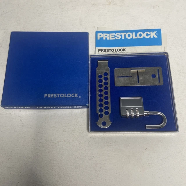 Vintage Prestolock 2428 Travel Lock Set Luggage Adjustable Combination Combo