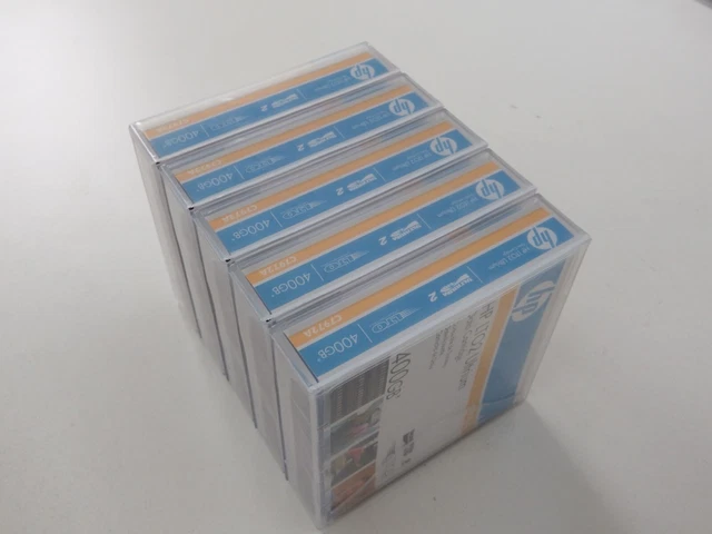 Job Lot of 5 x HP LTO-2/Ultrium-2 Data Tapes/Cartridges 200/400GB C7972A