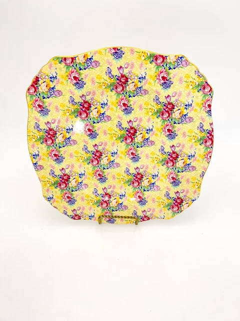 1995 Royal Winton Welbeck Earthenware Chintz 10 1/2" Dinner Plate 2