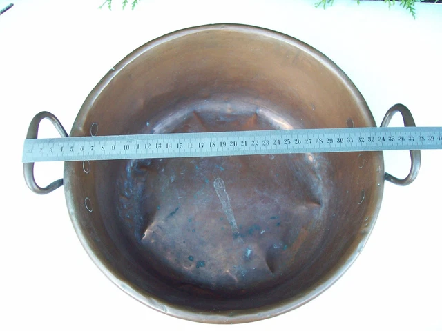 ANCIENNE BASSINE EN Cuivre Pour Confiture Fond Cabossé EUR 37,00