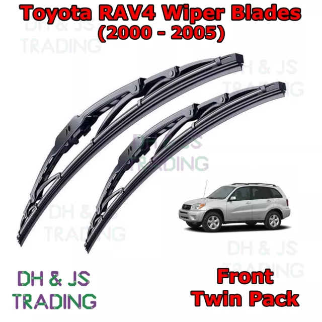 For Toyota RAV4 MK2 Front Wiper Blades Windscreen 24" 19" Hook Type Wipers 00-05