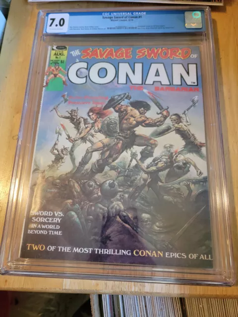 Savage Sword Of Conan #1 *Cgc 7.0 * 1St In Series *1974* Red Sonja