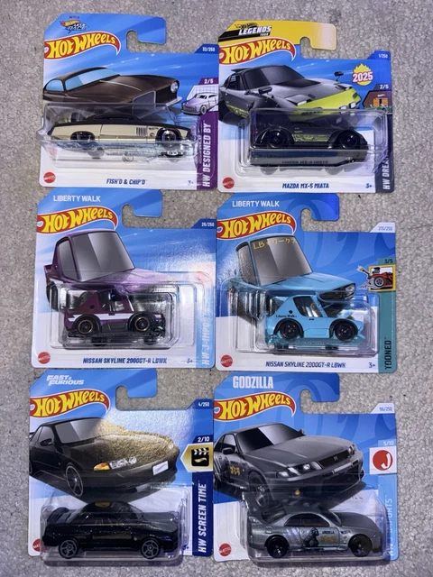 HOT WHEELS BUNDLE, Nissan Skyline Treasure hunt, Miata, LBWK £19.99 ...