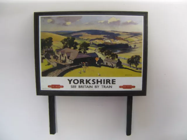 Yorkshire, See Britain by Train - Model Railway Billboard - N & OO Gauge