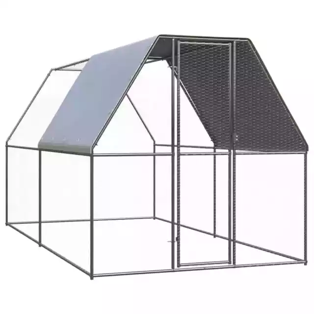 Outdoor Chicken Cage Coop Rabbit Hutch Run Ferret House with Roof Cover Large 2M