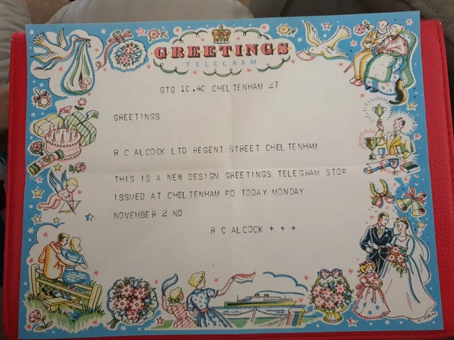 GPO Greetings Telegram With Envelope 1953
