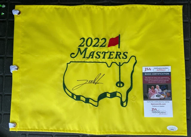 Jon Rahm Signed Autograph Auto Masters Golf Flag JSA COA