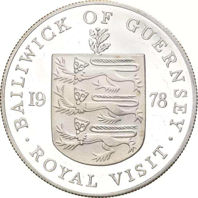 [#866957] Münze, Guernsey, Elizabeth II, 25 Pence, 1978, STGL, Silber, KM:32a