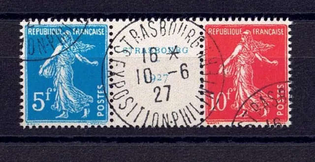 Timbre de France n°242A Semeuse Expo Philatélique Strasbourg 1927 FAUX gommé