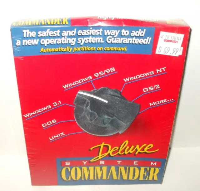 De Colección Deluxe System Commander Software Pc Windows Dos - Vcom - Nuevo Sellado