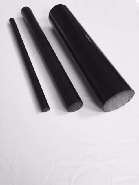 5/16" Diameter  Black Delrin Acetal Rod- Priced Per Foot - Cut to Size!